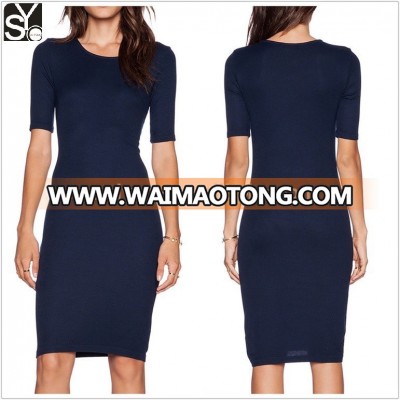 Tight jersey short sleeve dress, ladies western dress designs, dangri dresss for women SYA15111