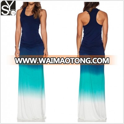 Siyang SYA15066 racer back dip dye maxi dress woman